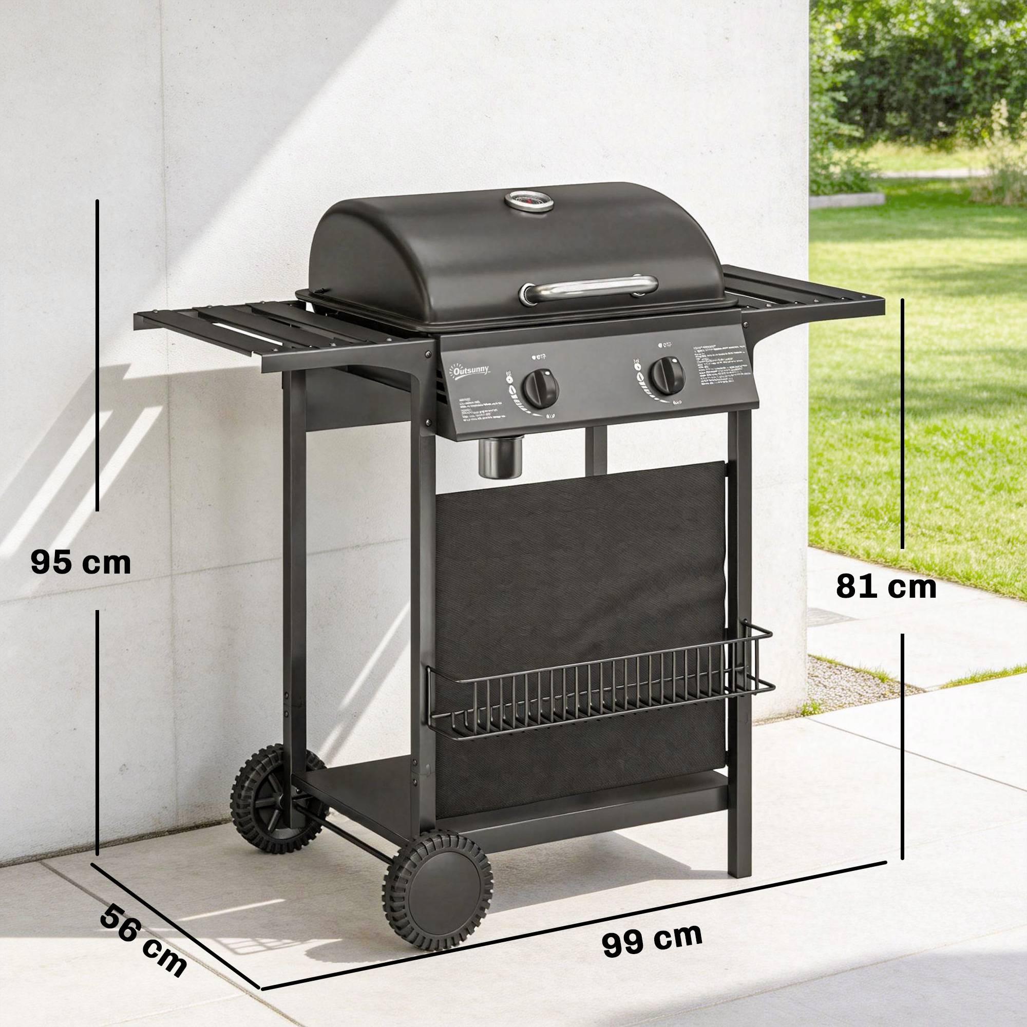 PANGIVO - Barbecue gaz acier inoxydable gris 99 x 56 x 95 cm - PANGIVO - Image 5
