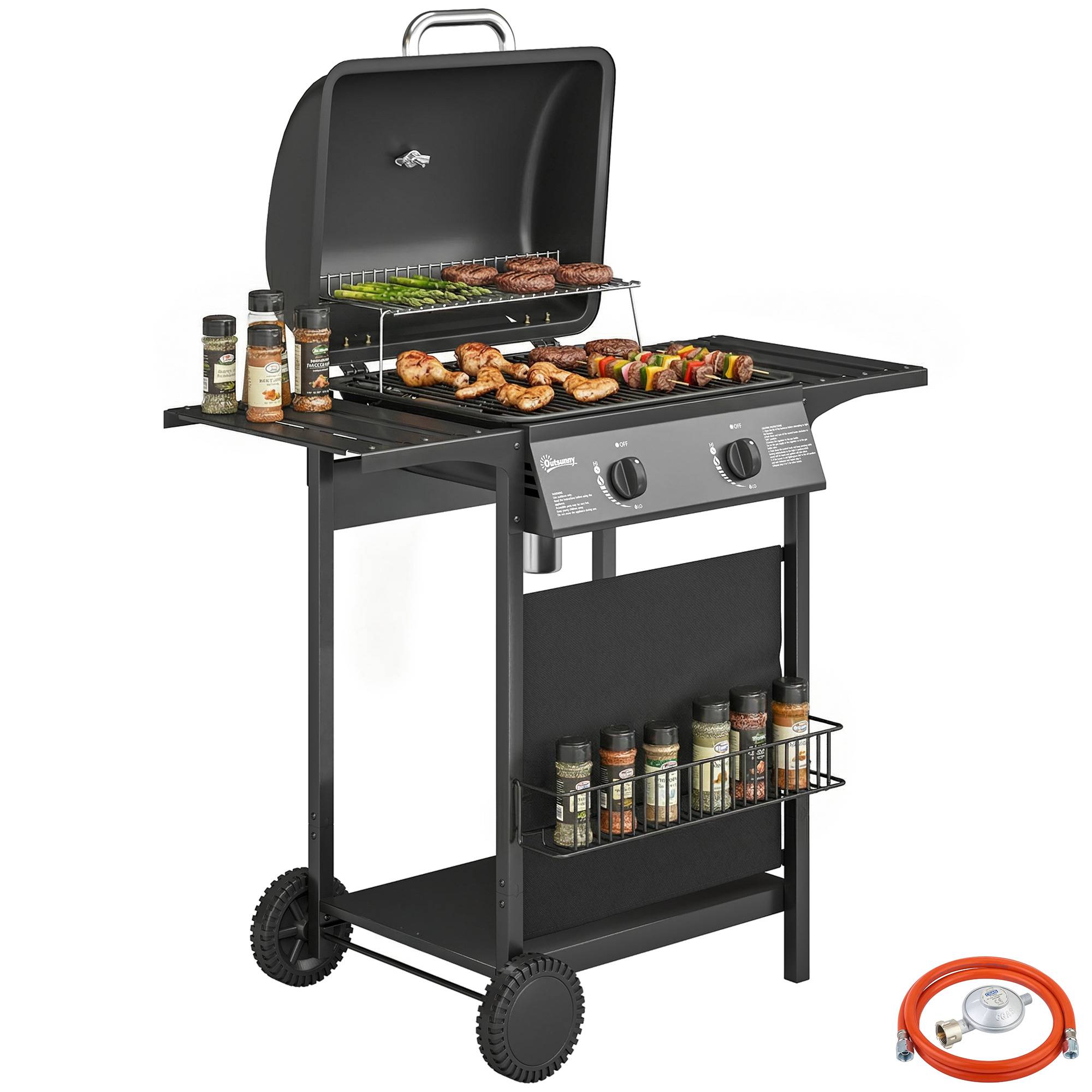 PANGIVO - Barbecue gaz acier inoxydable gris 99 x 56 x 95 cm - PANGIVO - Image 1