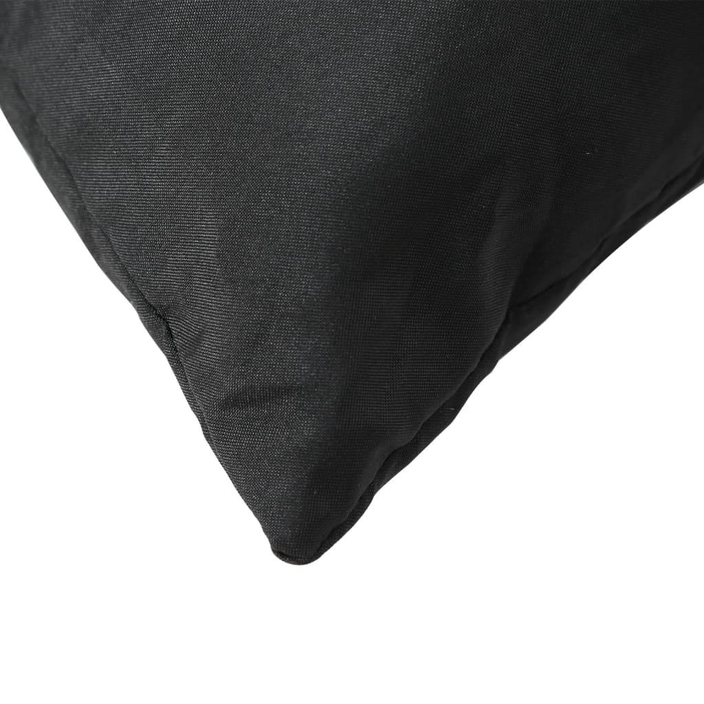 Lot de 4 Coussins d'extérieur - Coussins de canapé - Coussins de Siège pour intérieur et extérieur noir 40x40 cm tissu