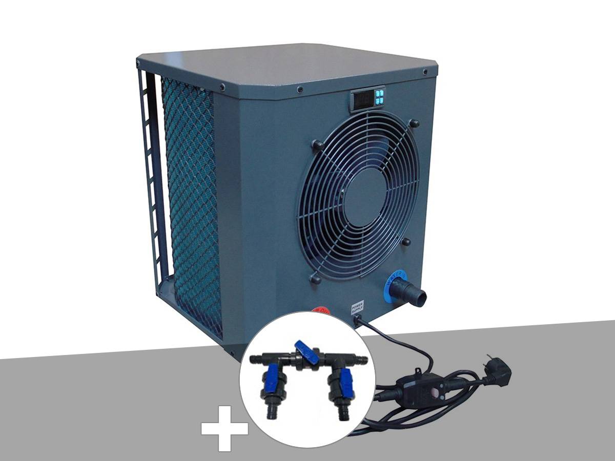 Ubbink - Pompe à chaleur 4,20 kW HeaterMax Compact 20 Ubbink + Kit by-pass Ø 32/38/50 mm
