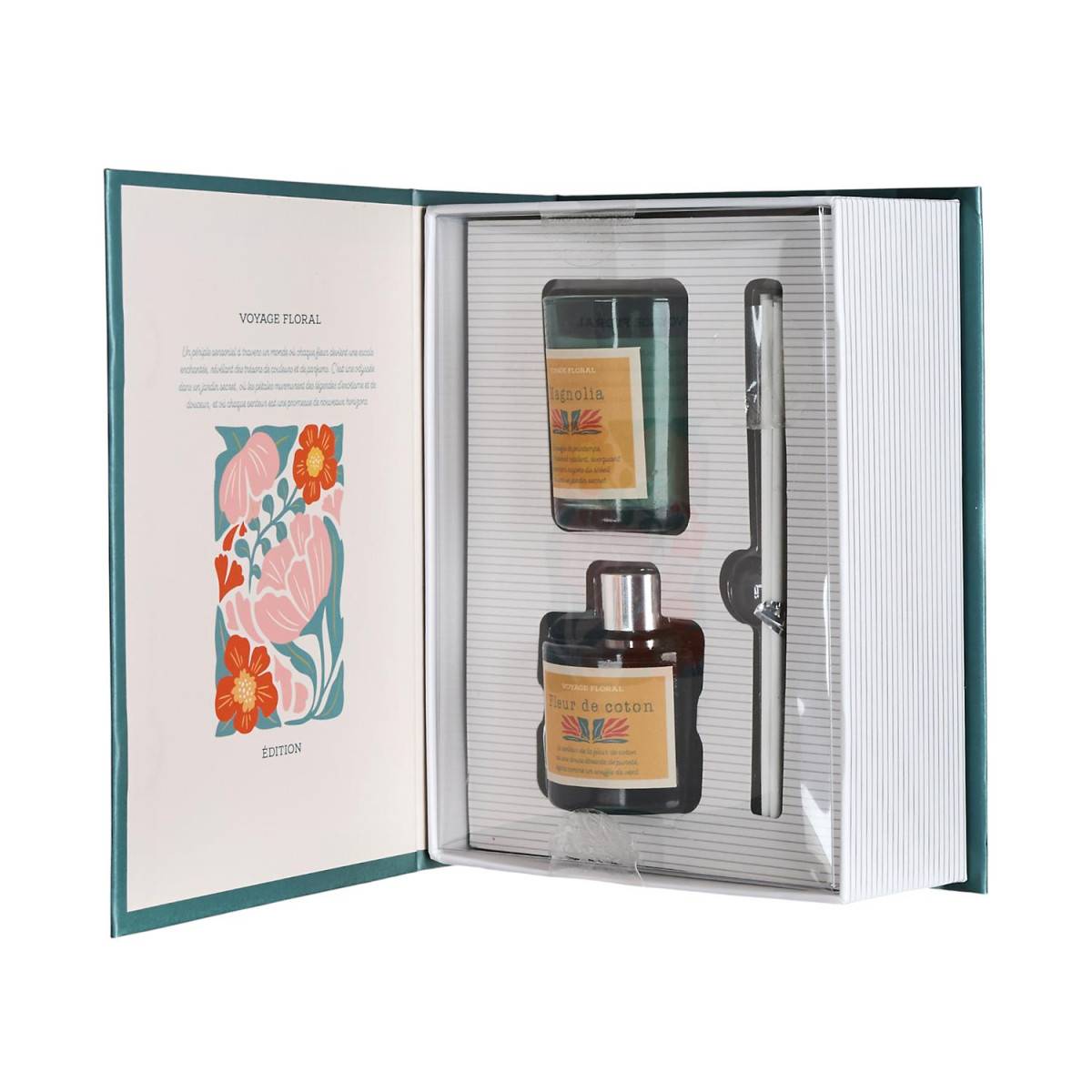 The Home Deco Factory - Coffret Senteur Parfumée " Flower" 18cm Magnolia - Image 1