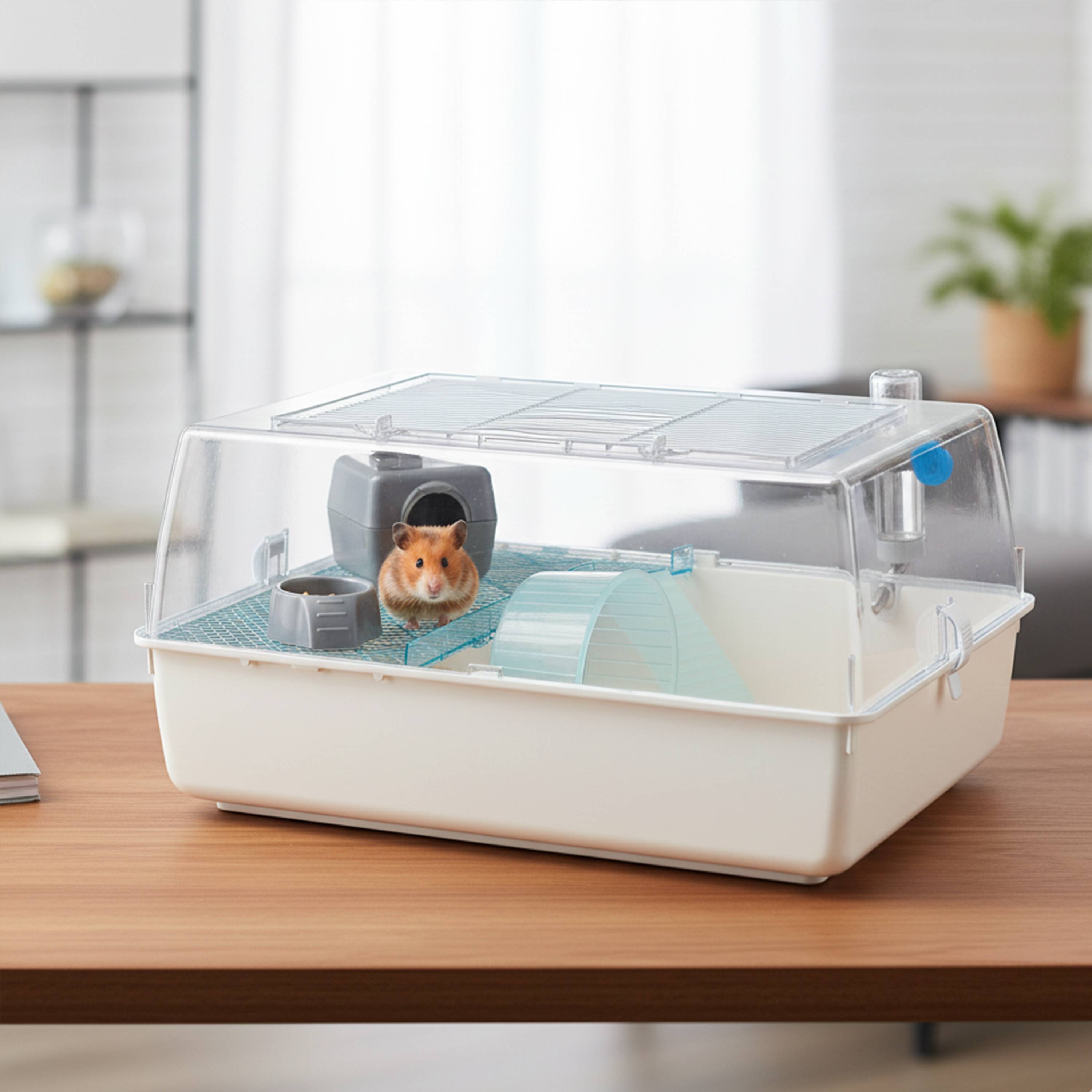 Ferplast - FERPLAST MINI DUNA HAMSTER Cage pour Rongeurs pour Hamsters, Souris, en Plastique, Accessoires inclus : Mangeoire, Abreuvoir, Étagère, Maison, - Imagen 4