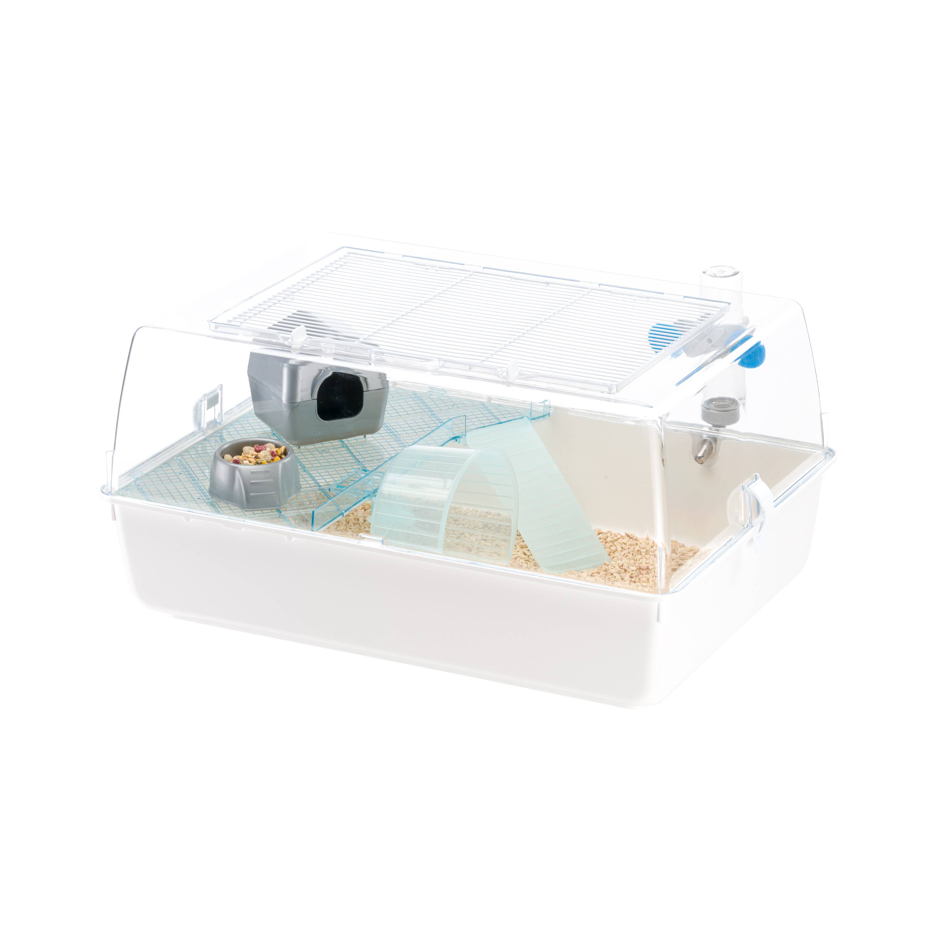 Ferplast - FERPLAST MINI DUNA HAMSTER Cage pour Rongeurs pour Hamsters, Souris, en Plastique, Accessoires inclus : Mangeoire, Abreuvoir, Étagère, Maison, - Imagen 5