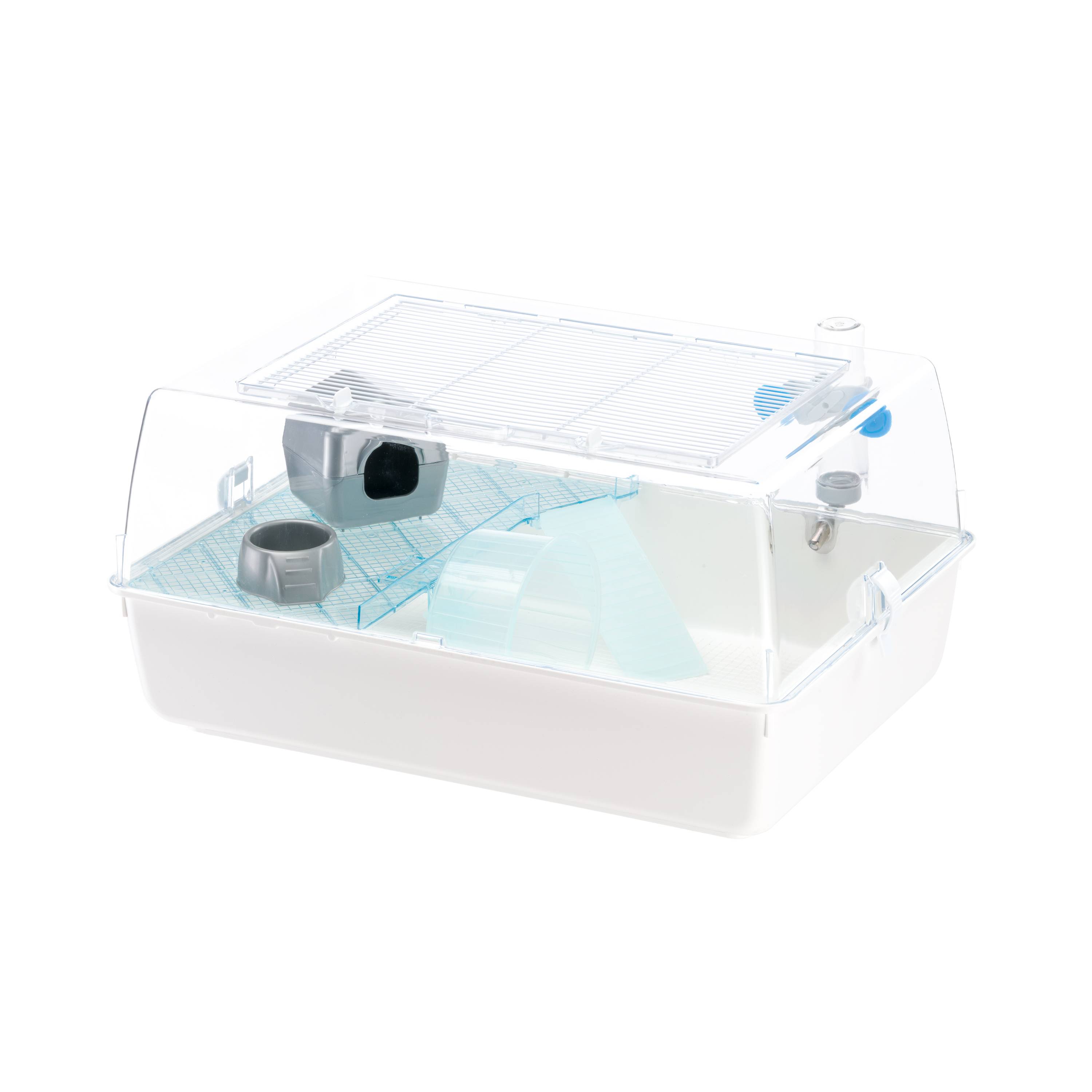 Ferplast - FERPLAST MINI DUNA HAMSTER Cage pour Rongeurs pour Hamsters, Souris, en Plastique, Accessoires inclus : Mangeoire, Abreuvoir, Étagère, Maison, - Imagen 1
