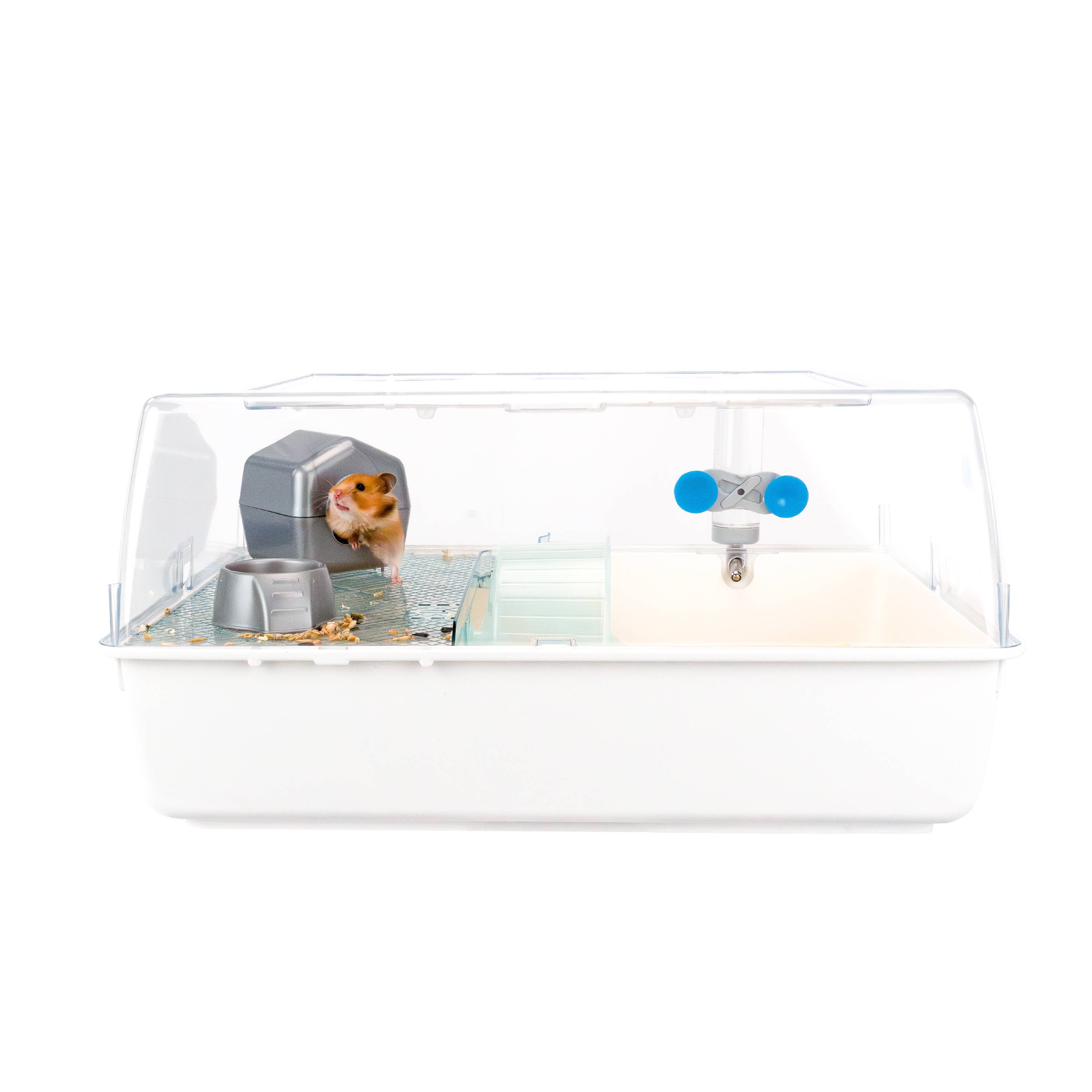 Ferplast - FERPLAST MINI DUNA HAMSTER Cage pour Rongeurs pour Hamsters, Souris, en Plastique, Accessoires inclus : Mangeoire, Abreuvoir, Étagère, Maison, - Imagen 3
