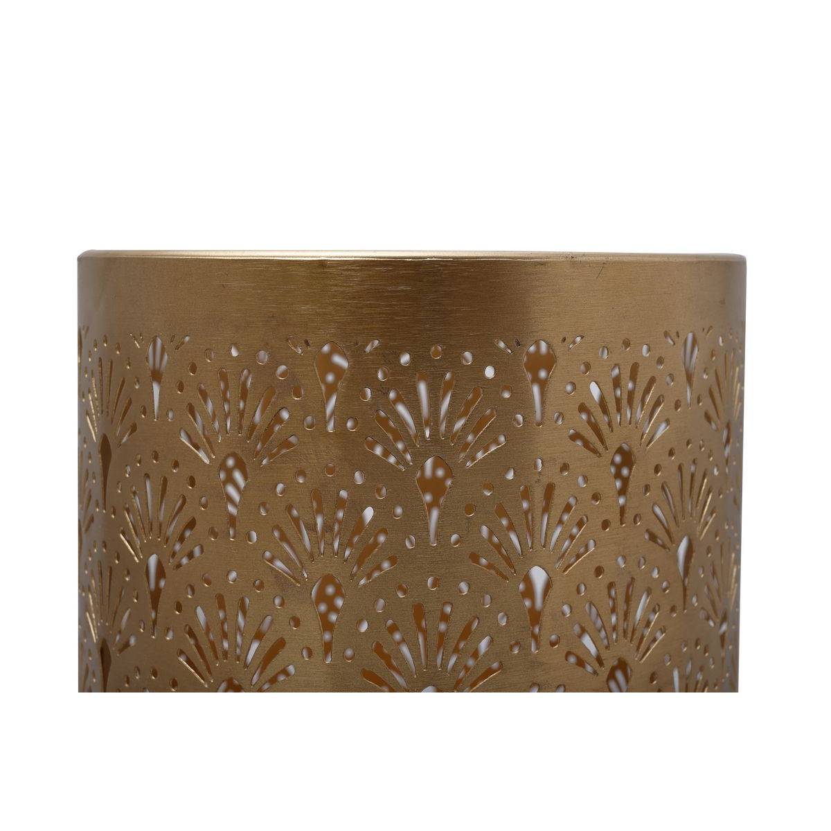 Paris Prix - Vase Rond Design "Decoa" 121cm Gris & Or - Image 2