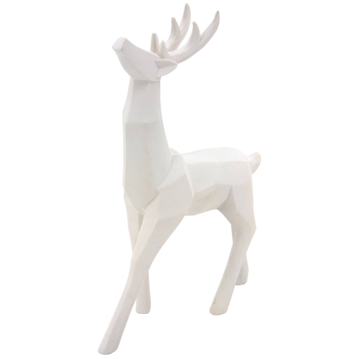 Aubry Gaspard - Statuette origami cerf en résine blanche - Imagen 1