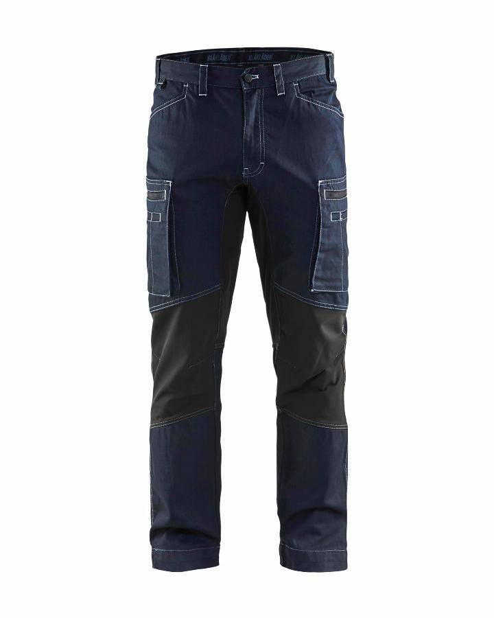 Pantalon maintenance BLAKLADER Denim + Stretch T.50 - MARINE/NOIR - 145911428999-50