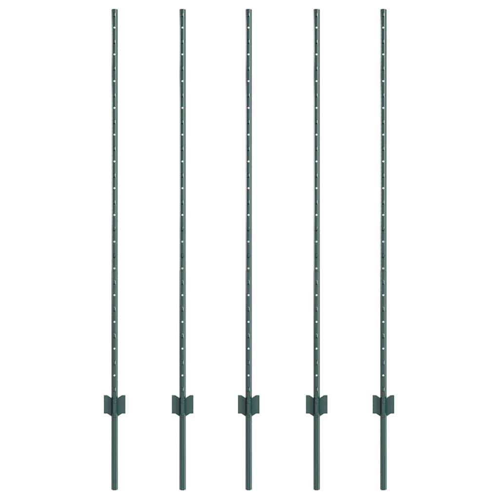 Poteau de clôture acier vert 140 cm x 8,5 cm x 1,8 cm, Poids :6.02kg - PANGIVO - Image 2
