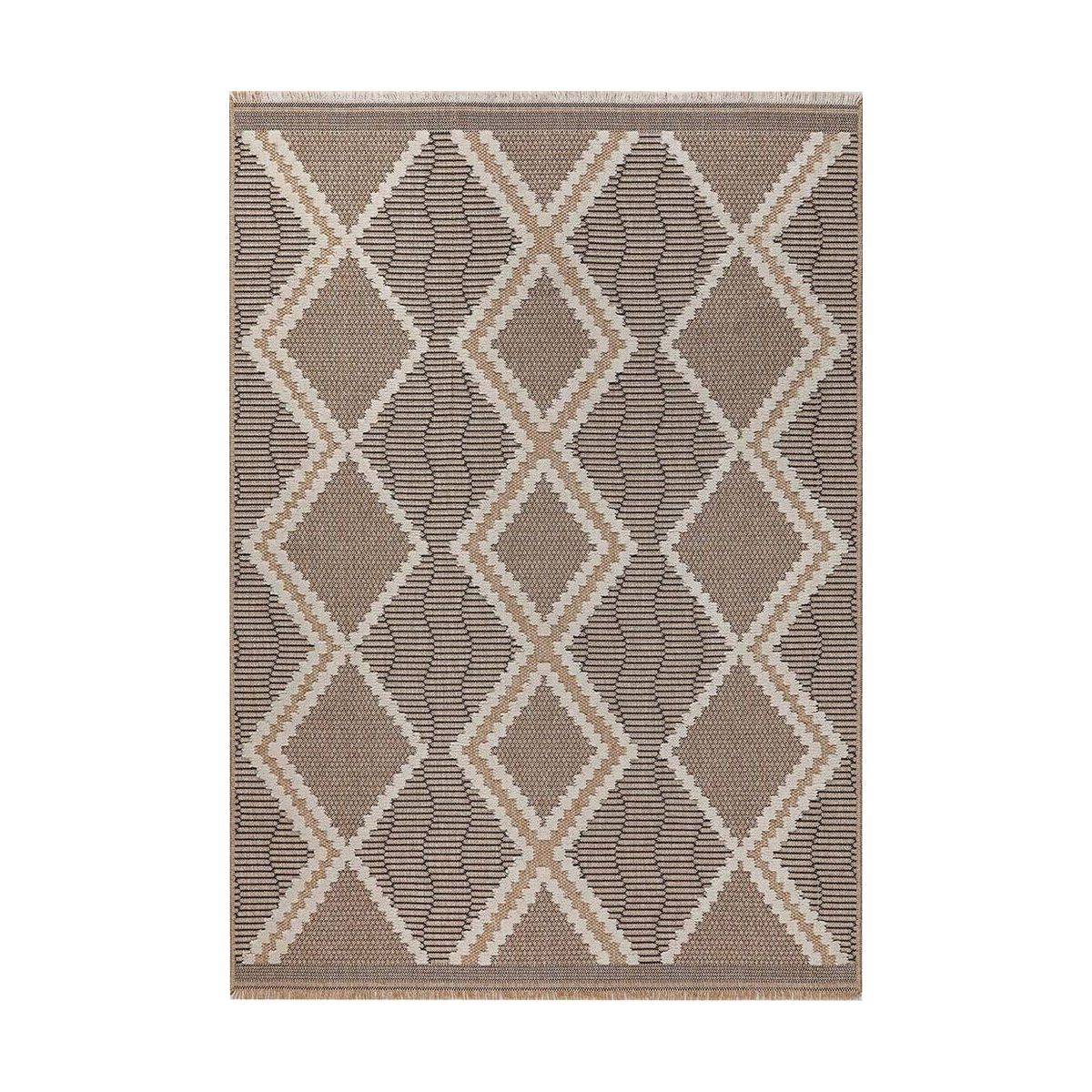 Jardindeco - Tapis intérieur extérieur aspect jute noire Tijuana 9048 90 x 67 cm - Imagen 1