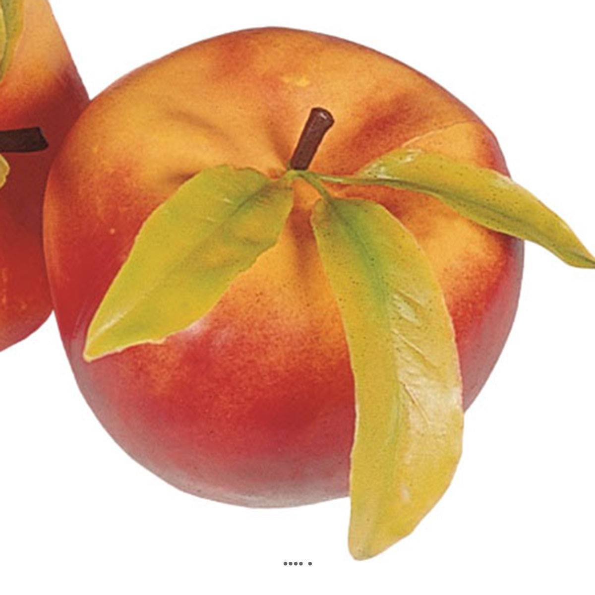 Artificielles - Pomme artificielle géante et feuilles X 2 Plastique soufflé D 150 mm - Imagen 3