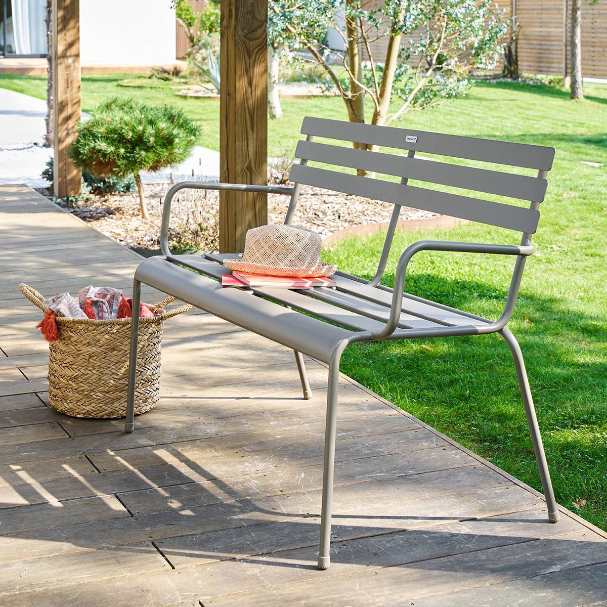 Hesperide - Banc de jardin Greensboro 2 places café - Hespéride