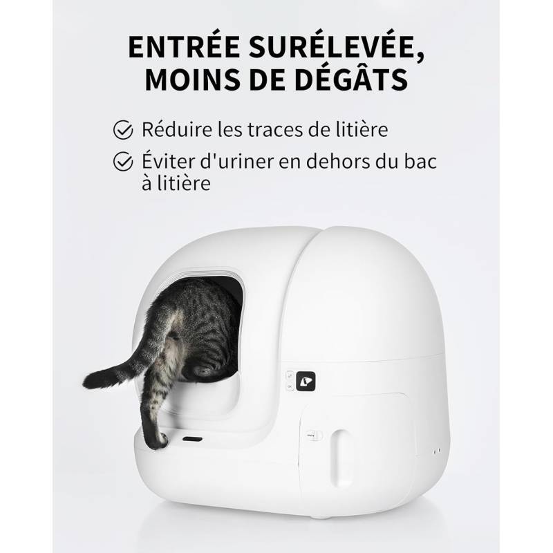 PURAMAX 2 Robot litière automatique pour chat + Entrée surélevée amovible Petkit - Image 7