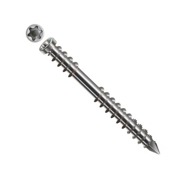 Vis terrasse SPAX 5x60mm Tête cyl. T-STAR plus T25 - Pointe CUT - inox A2 - 100 unités - 0537000500603 - Imagen 2