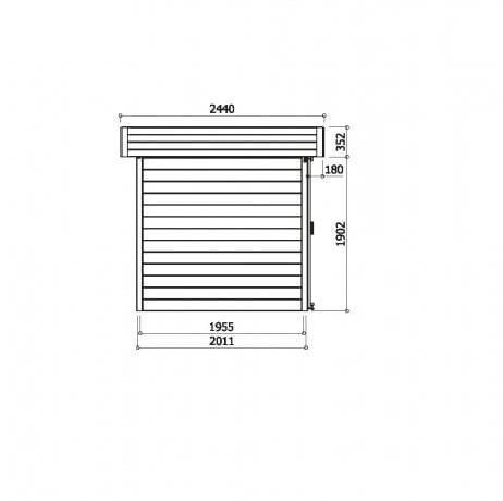 Abri de jardin OSLO en bois 5,78 m², Plancher Non - Imagen 5
