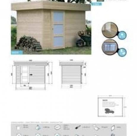 Abri de jardin OSLO en bois 5,78 m², Plancher Non - Imagen 6