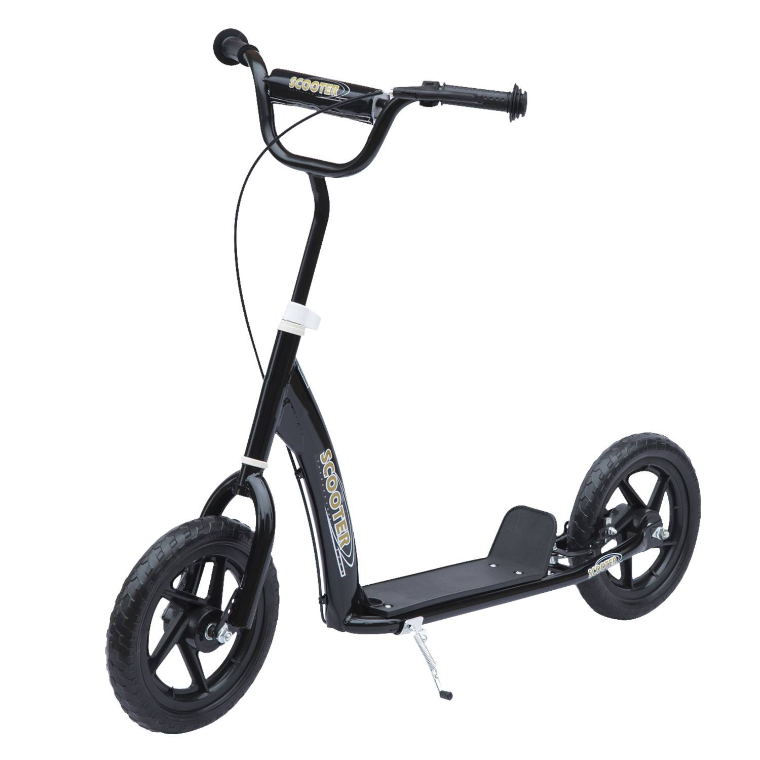 Trottinette Adulte Pliable REGAMO - Charge 100kg, Roues 230/200mm, Frein Disque, Amortisseurs, Sangle Et Porte-gobelet