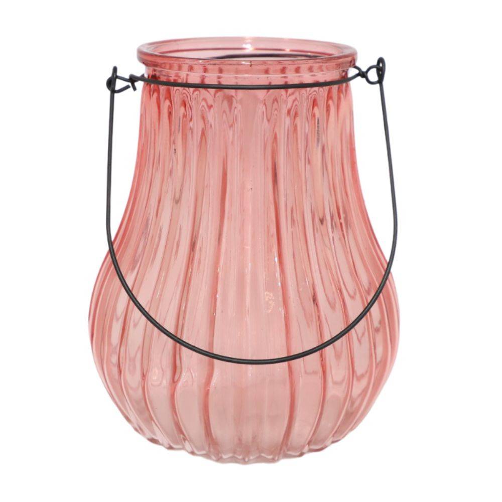 Chemin De Campagne - Vase "Ampoule" avec anse métallique - Rose PM Chemin de campagne - Imagen 1