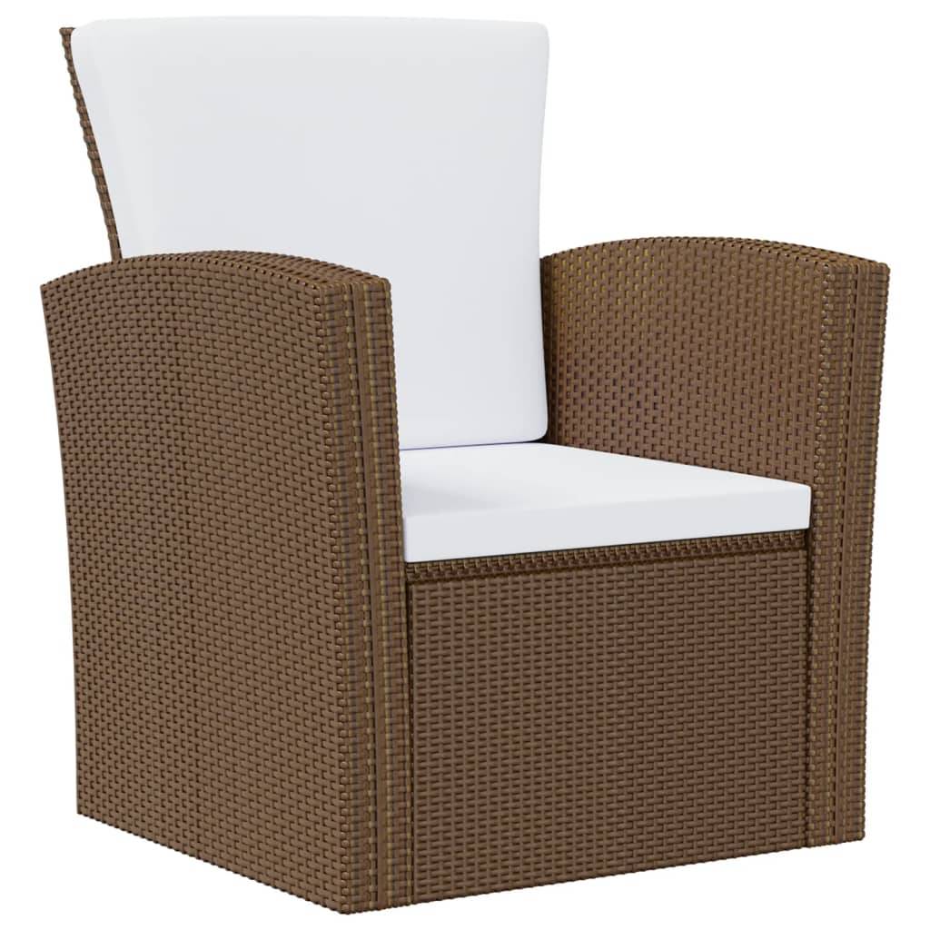 Helloshop26 - Salon de jardin meuble d'extérieur ensemble de mobilier 8 pièces avec coussins résine tressée marron - Imagen 2