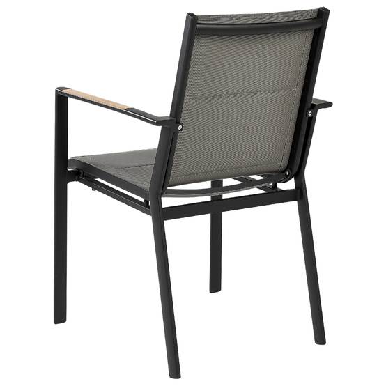 Chaise de jardin Aluminium Noir BUSSETO - Beliani - Image 5