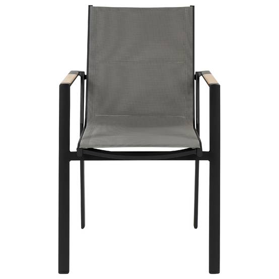 Chaise de jardin Aluminium Noir BUSSETO - Beliani - Image 4