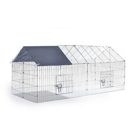 Cage enclos extérieur grillagé 75x180cm pour lapin, cochon d'inde, cobaye... - TERRE JARDIN - Image 1