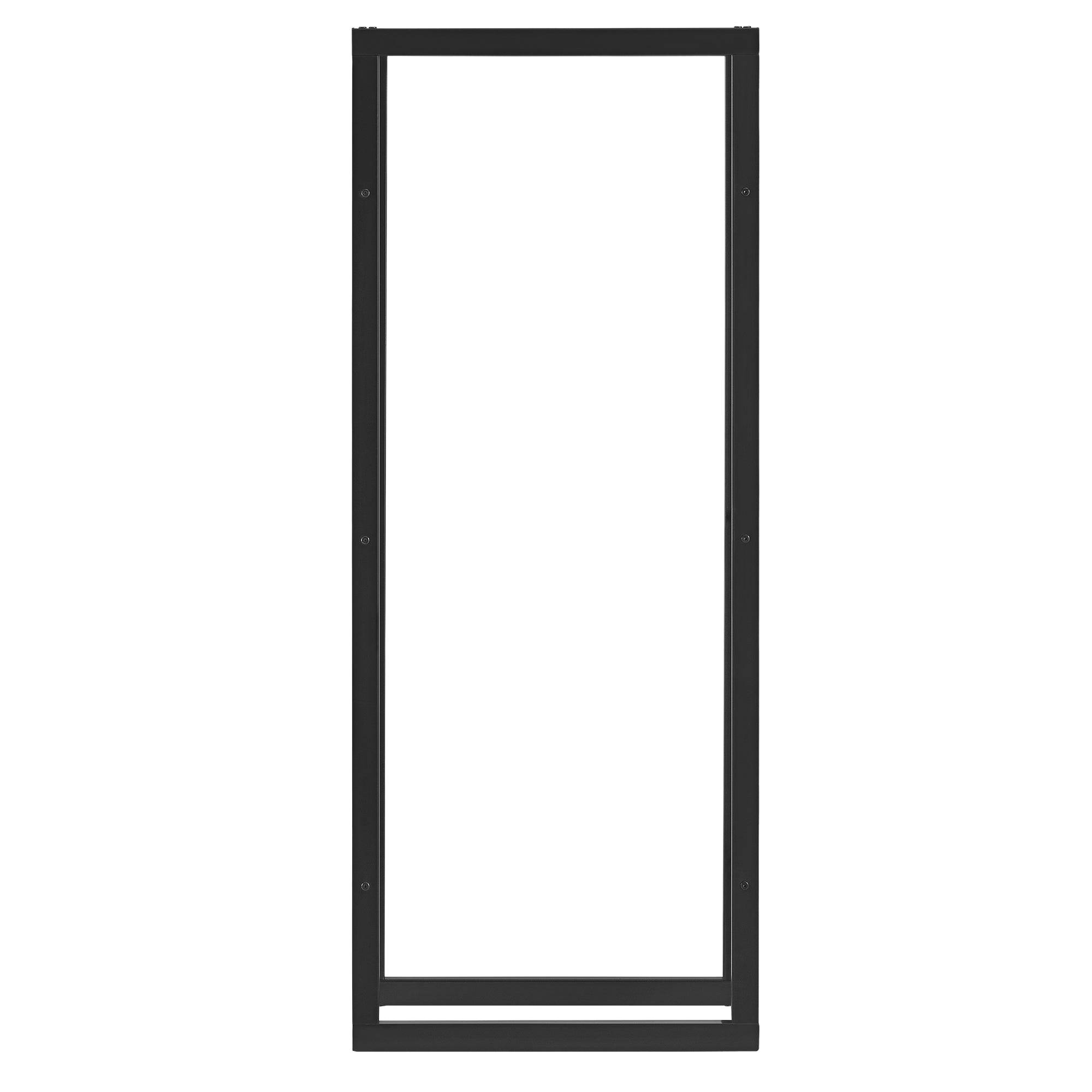 Helloshop26 - Range-bûches pour usage intérieur extérieur porte-bûches design support rangement bois de chauffage acier laqué noir 50 x 150 x 25 cm - Imagen 2
