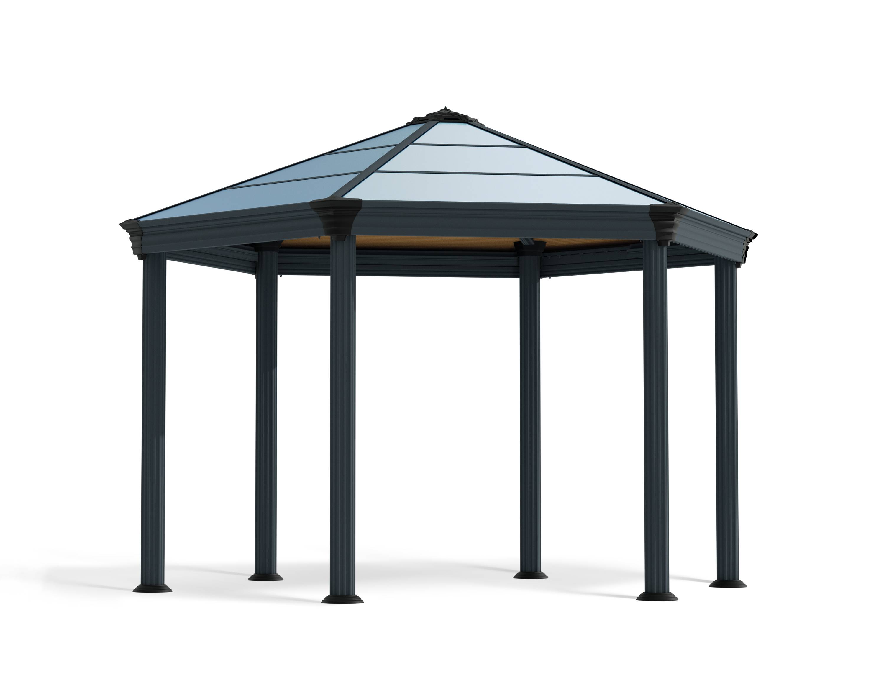 Canopia by Palram - Canopia Tonnelle de jardin hexagonale Romam² 3,6X4 Grise - Imagen 1