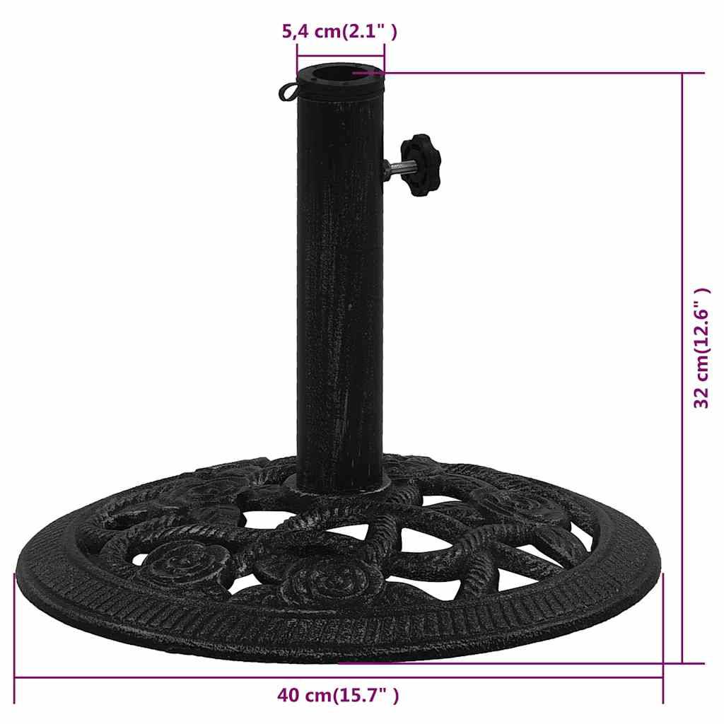 Vidaxl - Socle de parasol Noir 40x40x32 cm Fonte vidaXL 317755 - Image 3