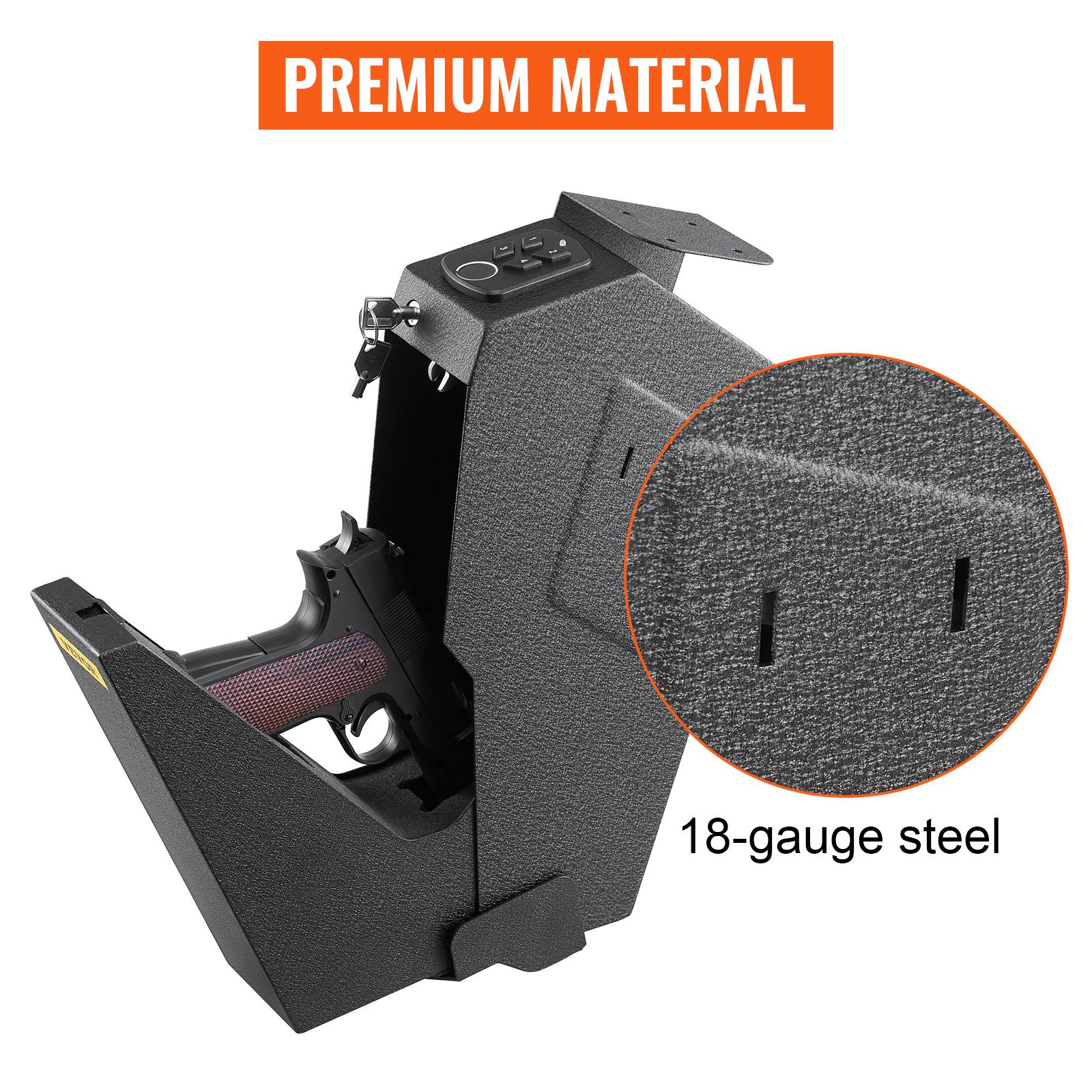 Coffre-fort Biométrique Intelligent Pour Pistolet - Empreinte Digitale & écran LCD - Portable