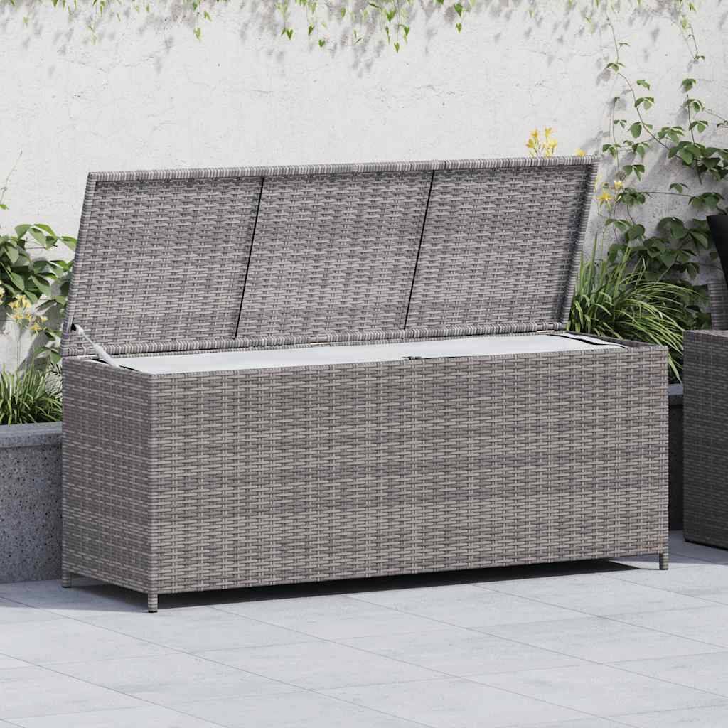 Vidaxl - Boîte de rangement de jardin gris 150x50x60 cm résine tressée vidaXL 46462 - Imagen 1