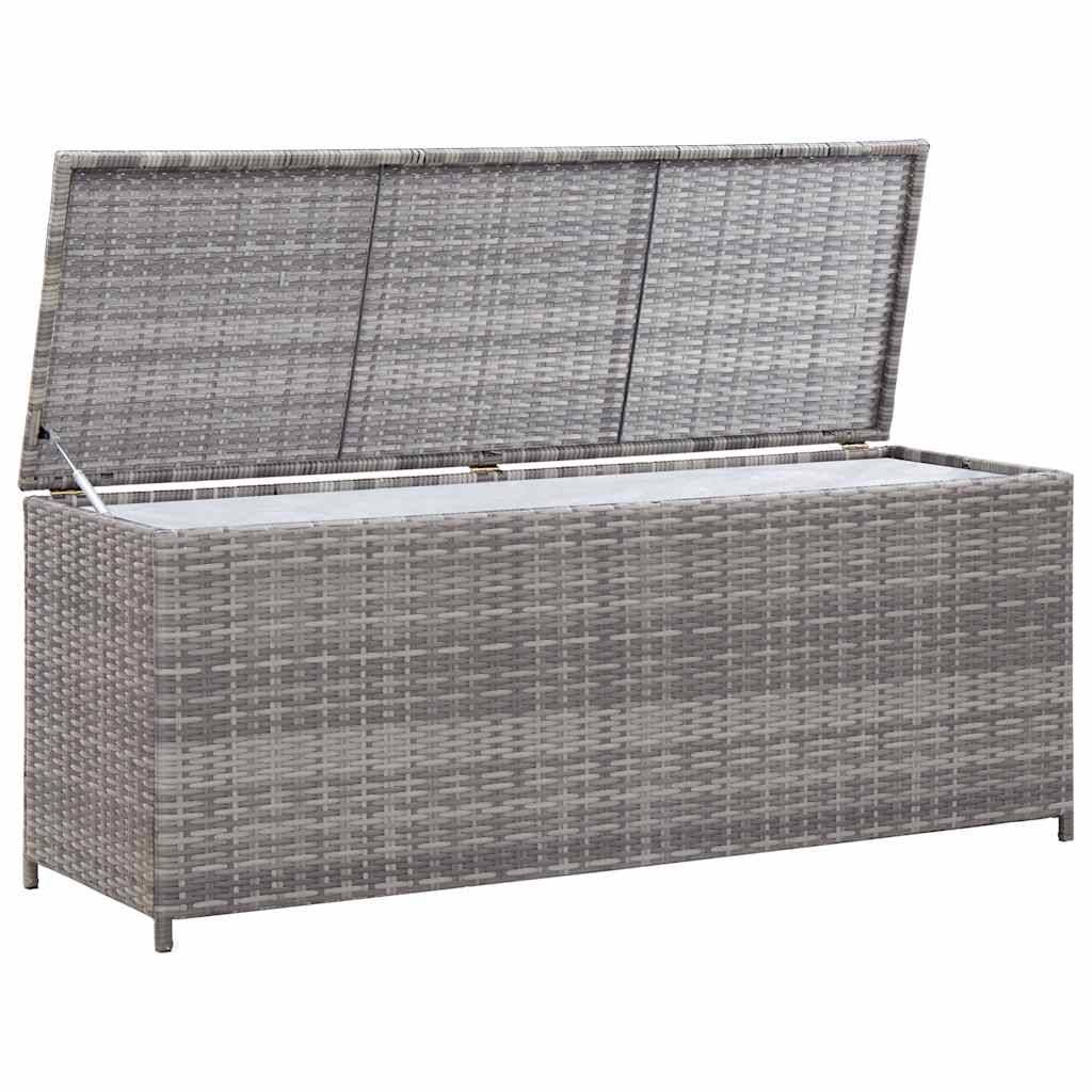 Vidaxl - Boîte de rangement de jardin gris 150x50x60 cm résine tressée vidaXL 46462 - Imagen 8