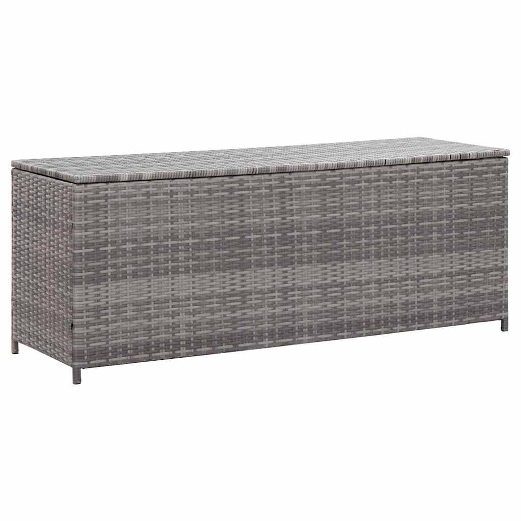 Vidaxl - Boîte de rangement de jardin gris 150x50x60 cm résine tressée vidaXL 46462 - Imagen 2