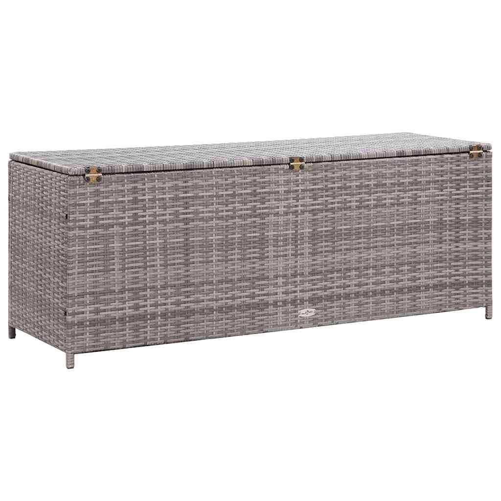 Vidaxl - Boîte de rangement de jardin gris 150x50x60 cm résine tressée vidaXL 46462 - Imagen 7