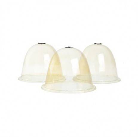Cloche de jardin en plastique transparent - Lot de 3, Diamètre Ø25.5 cm - Image 1