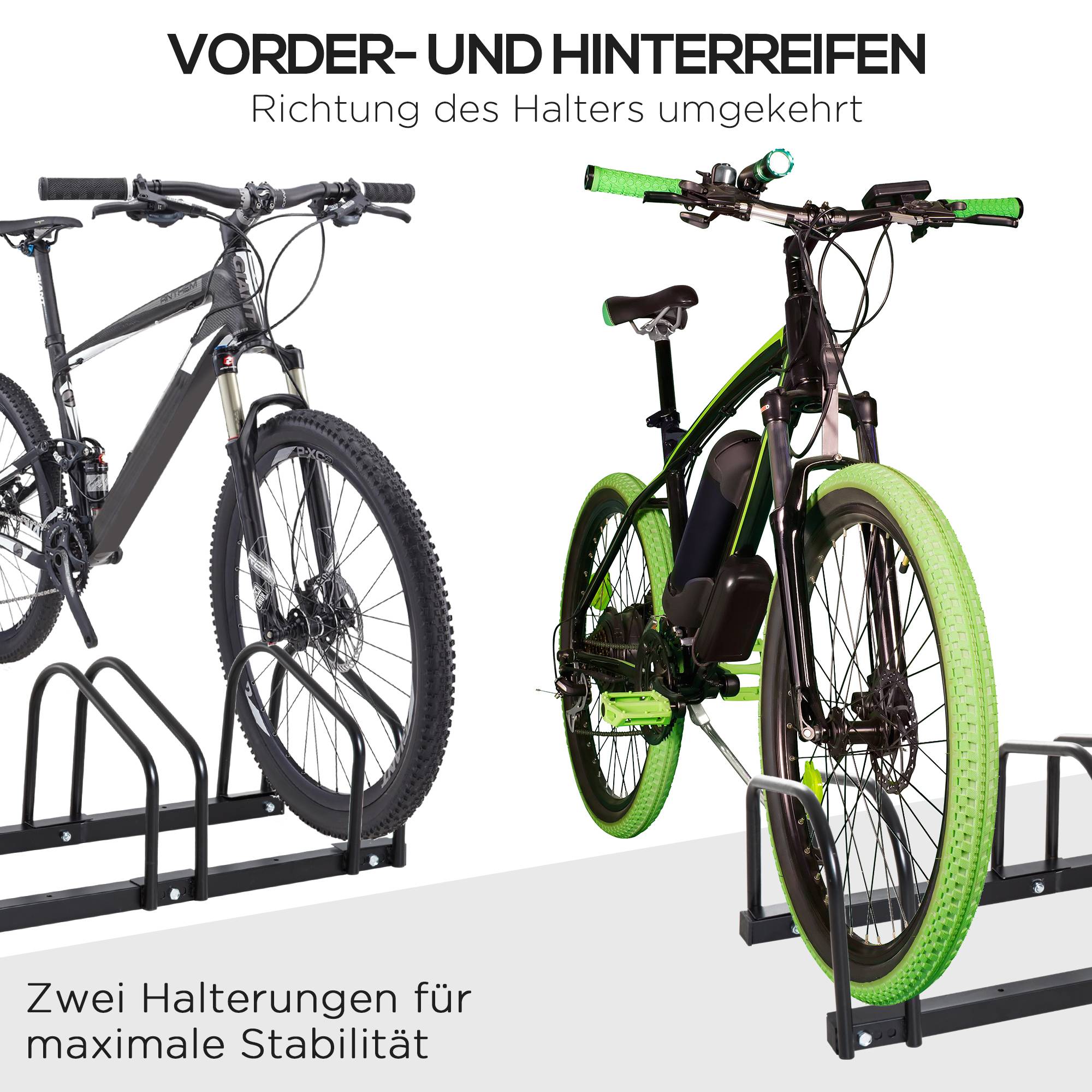 Râtelier pour 4 vélos acier gris 110 x 33 x 27 cm - PANGIVO - Image 8