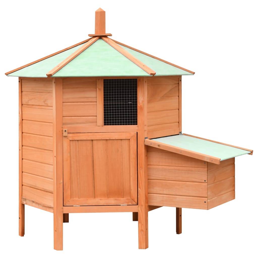 Vidaxl - Poulailler Bois de pin massif et sapin 126x117x125 cm vidaXL 170645 - Image 2