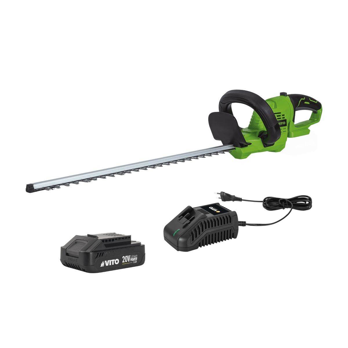 Taille haies sans fil 20V Lame 51Cm + Batterie lithium 2.0AH + Chargeur Rapide VITO - Image 1