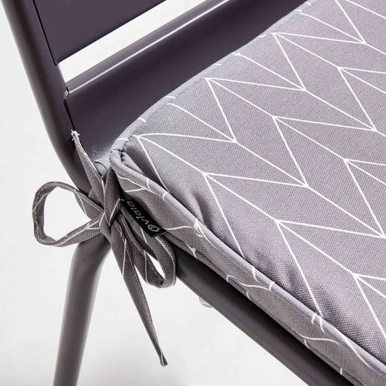 Oviala - Lot de 4 galettes de chaise polyester apache 40x40x3 cm Paita - Oviala - Imagen 5