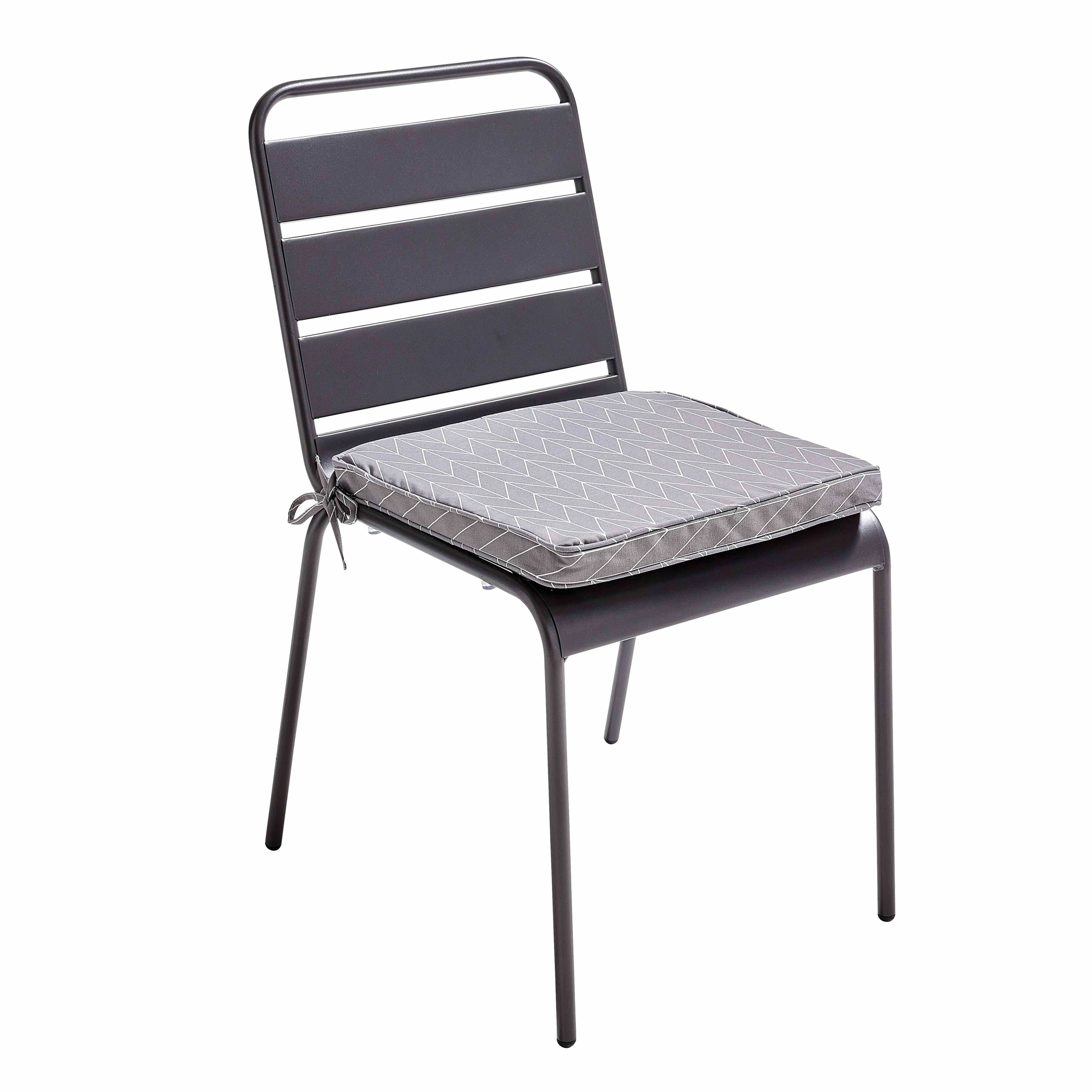 Oviala - Lot de 4 galettes de chaise polyester apache 40x40x3 cm Paita - Oviala - Imagen 3