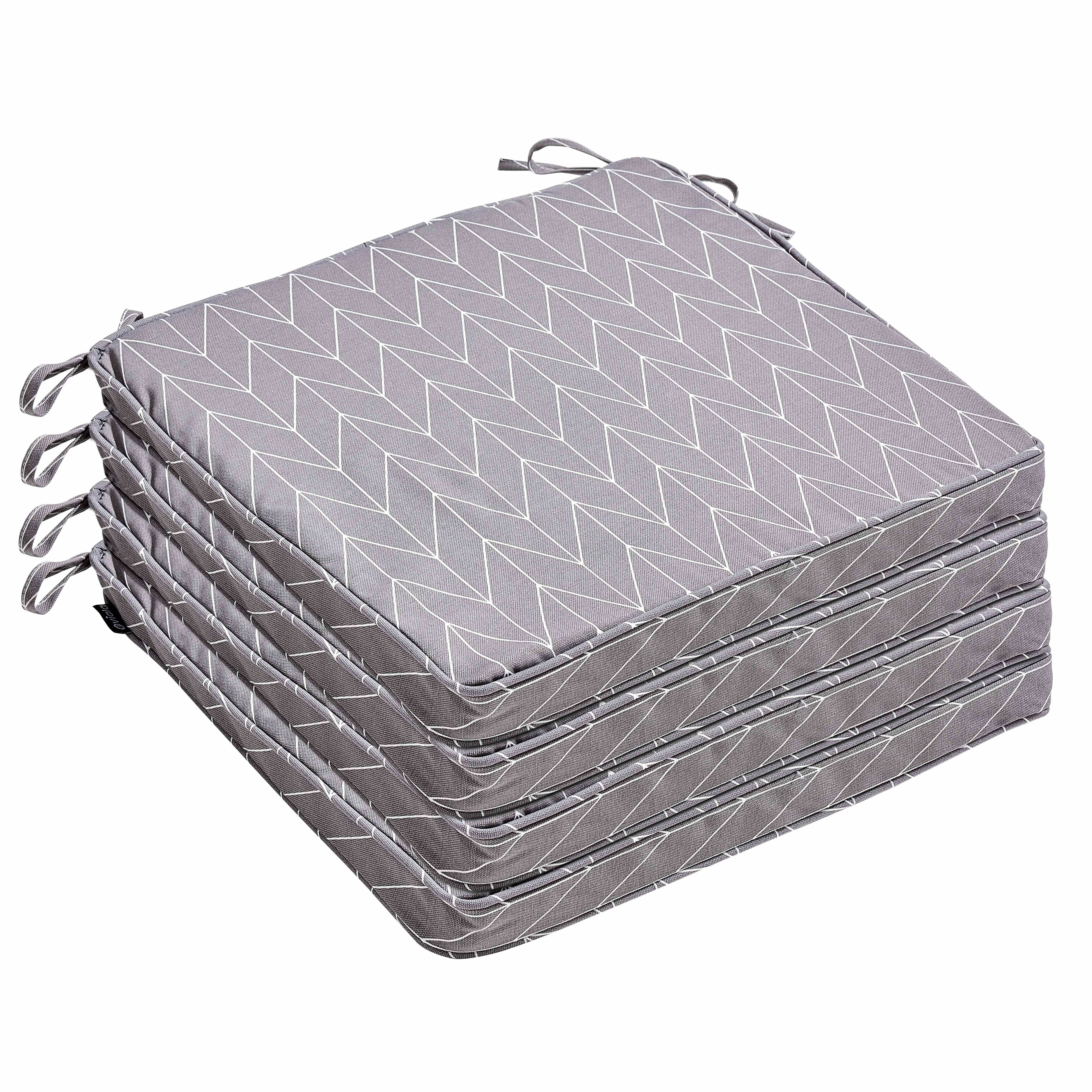 Oviala - Lot de 4 galettes de chaise polyester apache 40x40x3 cm Paita - Oviala - Imagen 1