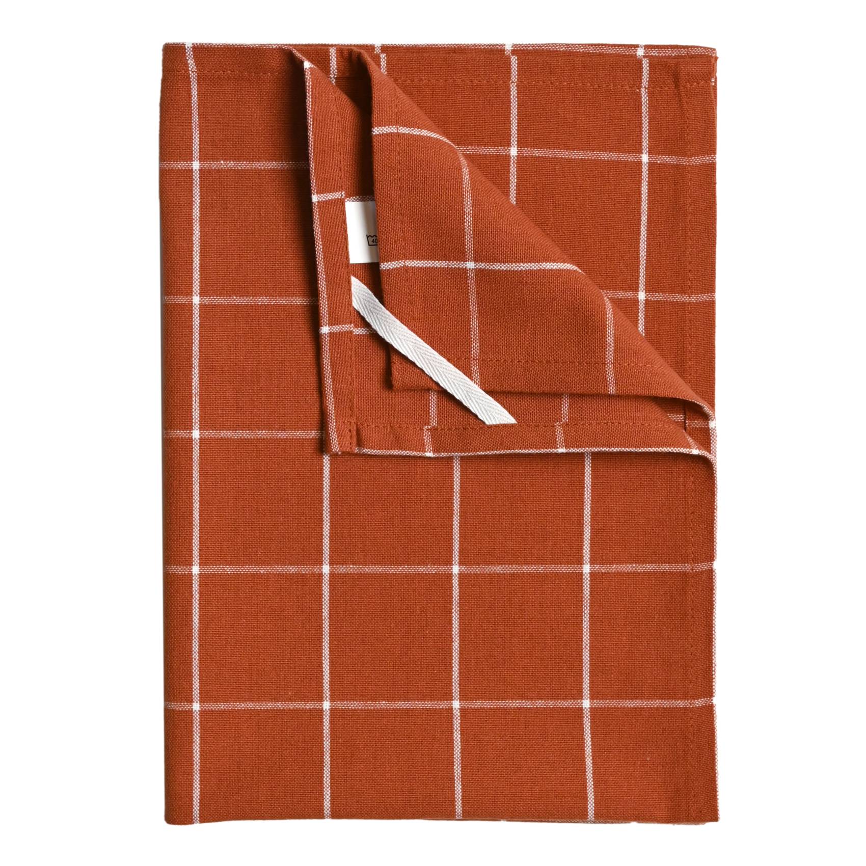 Home Maison - Torchon de cuisine en coton à motif carreaux - HOME MAISON - Coton - Terracotta - Image 1