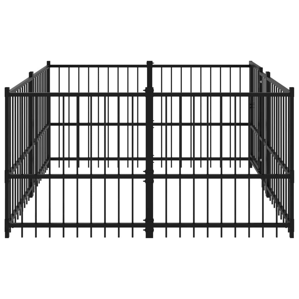 Vidaxl - Chenil d'extérieur pour chiens Acier 3,75 m² vidaXL 3124598 - Imagen 5