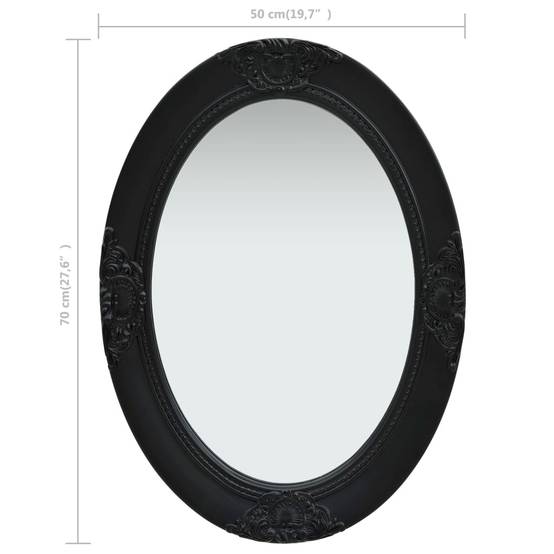 Maison Chic - Miroir mural - Miroir décoratif style baroque 50x70 cm noir - Image 6