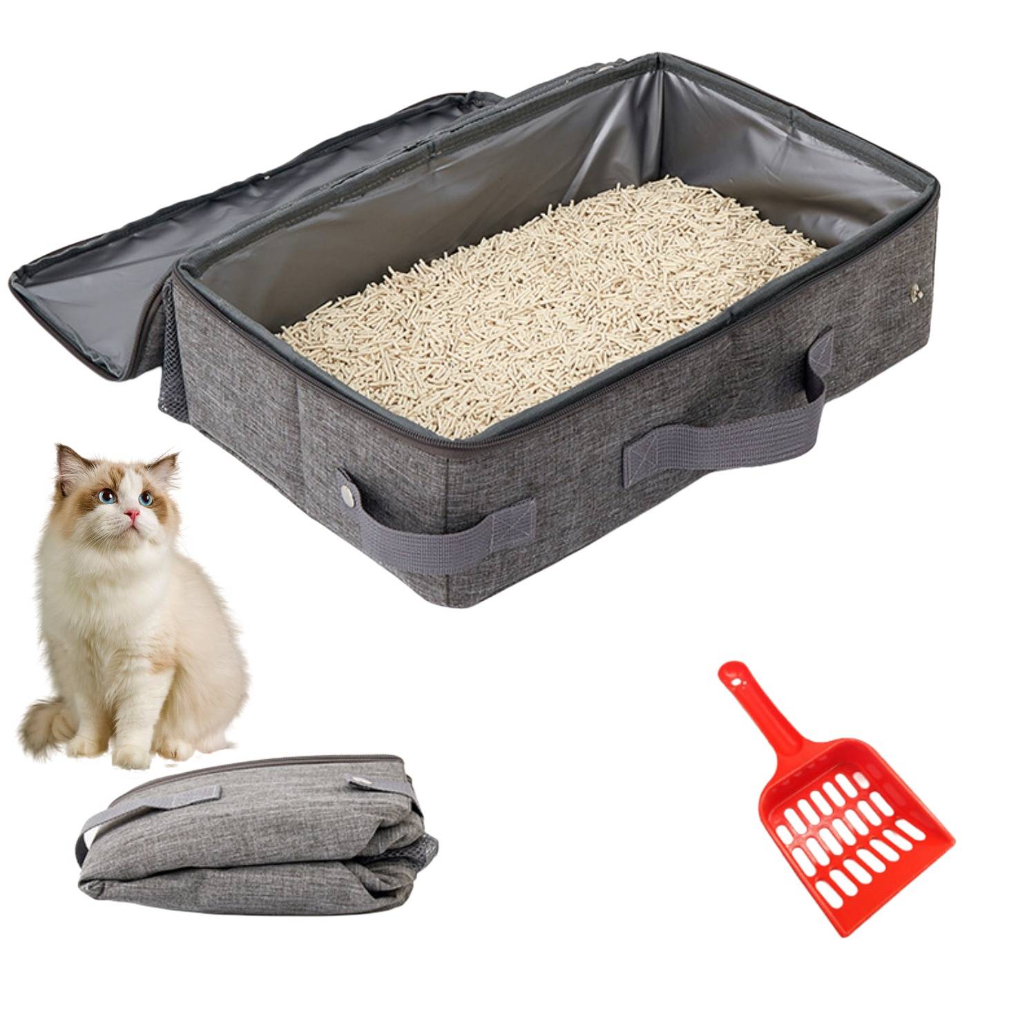 DtopbuyAge - Litière Portable Chat - Pliable & Étanche DtopbuyAge - Image 1