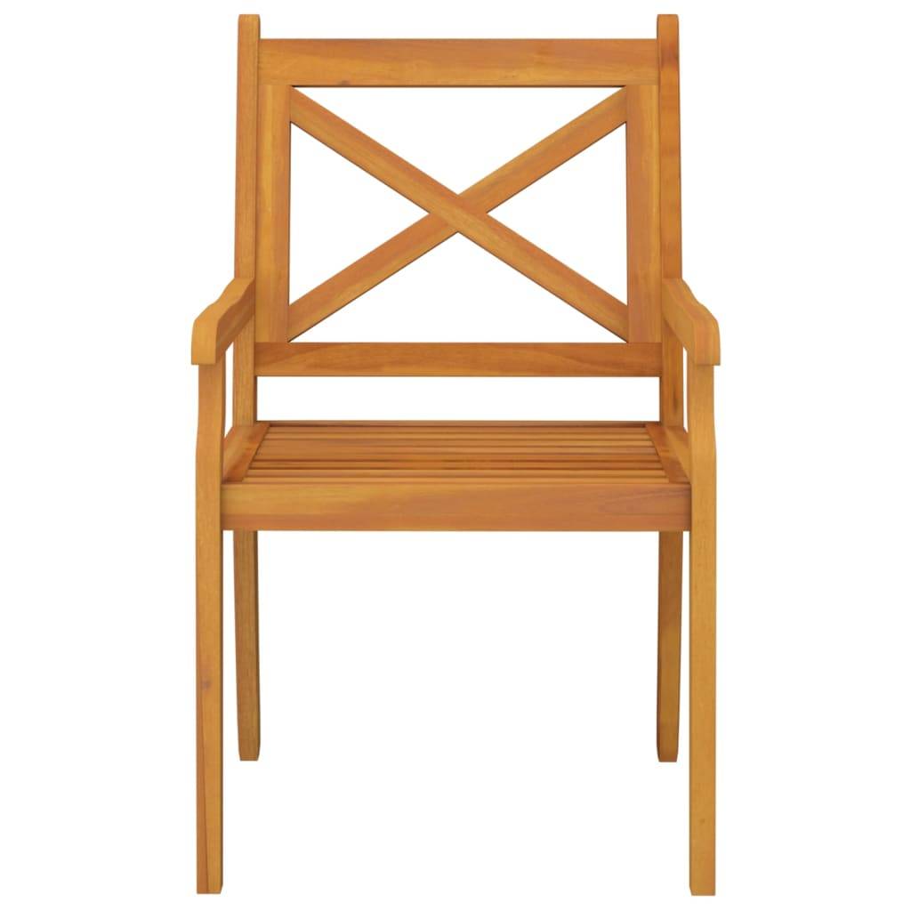 Maison Chic - Ensemble de 3 pcs table de jardin avec chaises - mobilier de jardin Bois d'acacia solide-JU2728 - Image 9