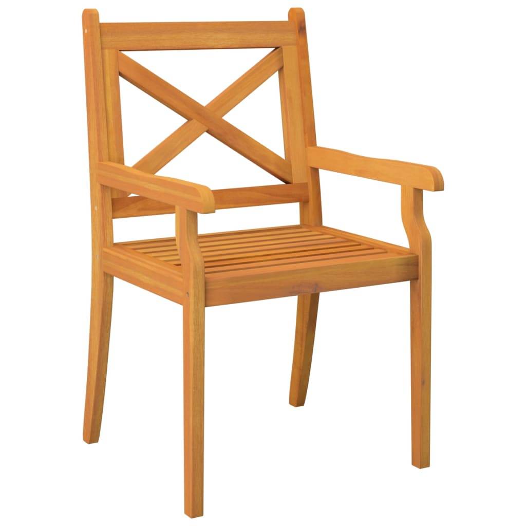 Maison Chic - Ensemble de 3 pcs table de jardin avec chaises - mobilier de jardin Bois d'acacia solide-JU2728 - Image 8