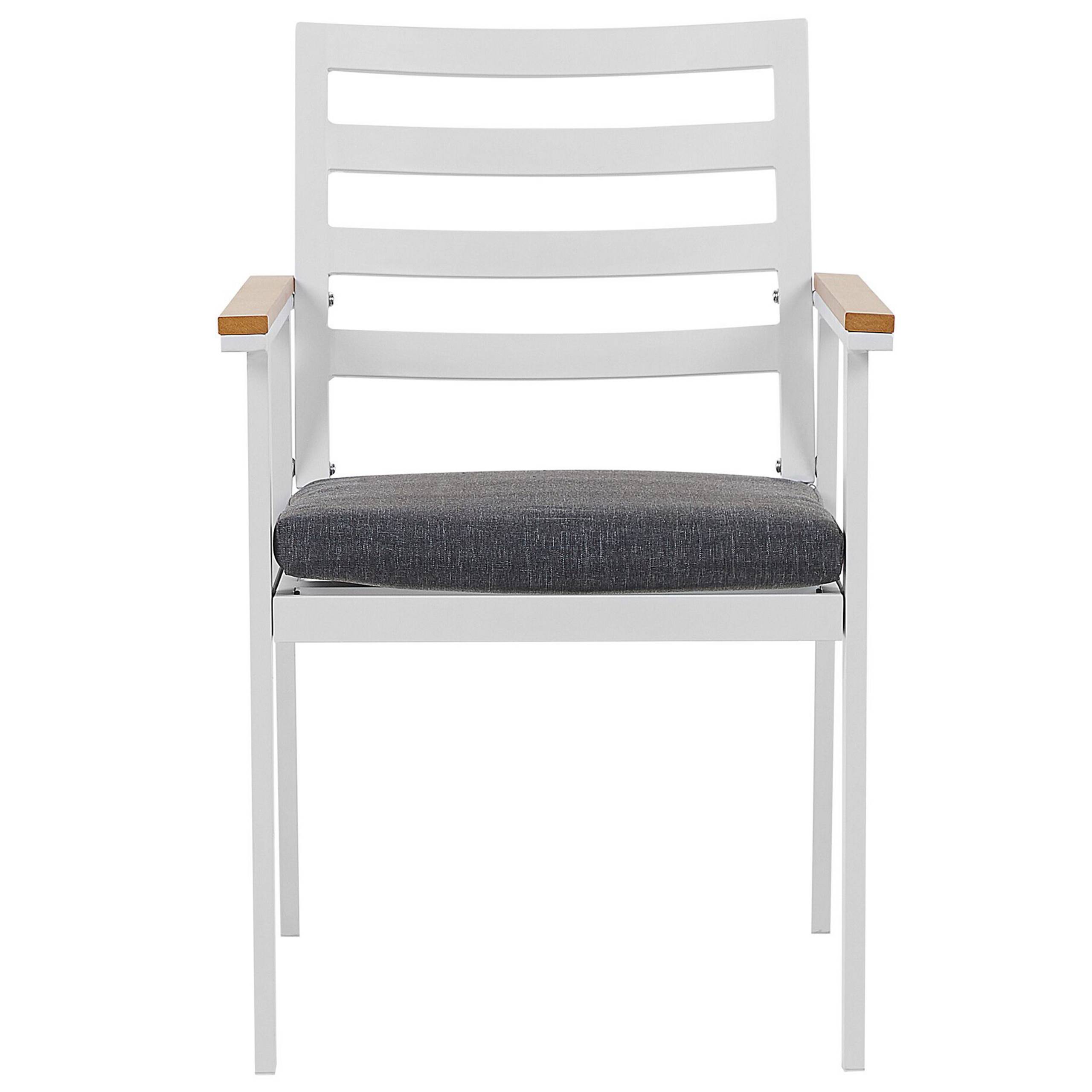 Beliani - Set de salle à manger, 4 Personnes Aluminium Gris CAVOLI - Beliani - Imagen 4