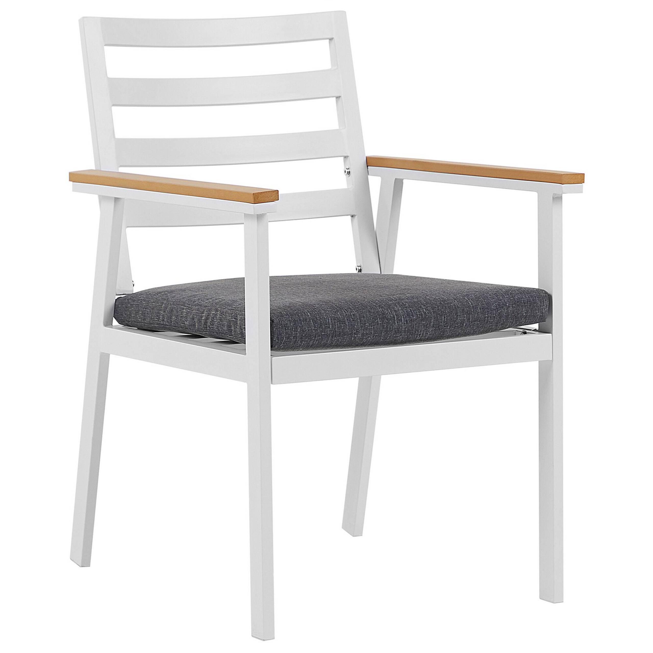 Beliani - Set de salle à manger, 4 Personnes Aluminium Gris CAVOLI - Beliani - Imagen 5