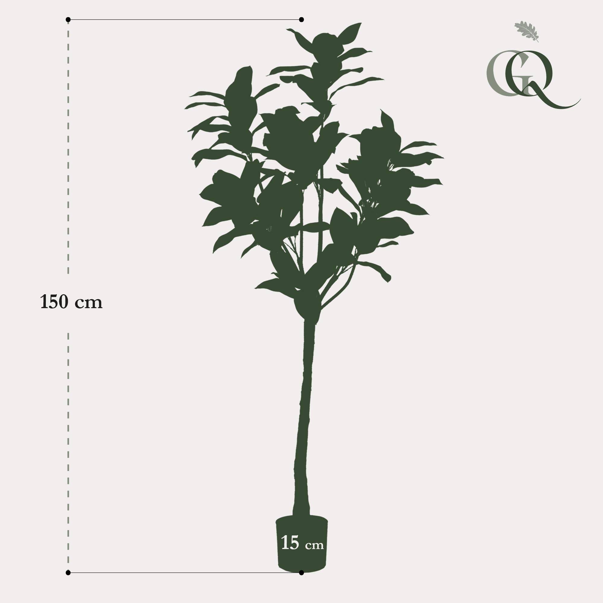 La Green Touch - Magnolia Grandiflora plante artificielle - h150cm, Ø15cm- La Green Touch - Imagen 4